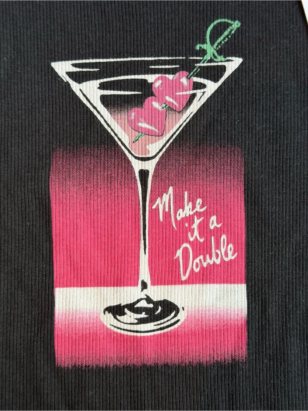 Reformation Black Muse, “Make it a Double” Graphic Tee, XS, NEW - Picture 2 of 3